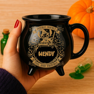 Cute Trouble Witch Cauldron Mug - Personalized Gifts For Witch Lovers 02tota210825