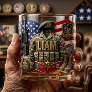 Honor the Sacrifice Drinking Glass - Personalized Gifts For Veteran Dads 04tyta260526