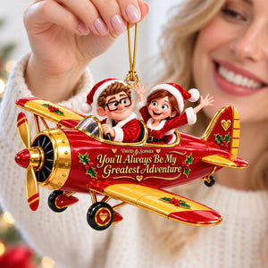 Cute Adventurous Couple Acrylic Ornament - Personalized Christmas Gifts For Couples 08tyqn210926