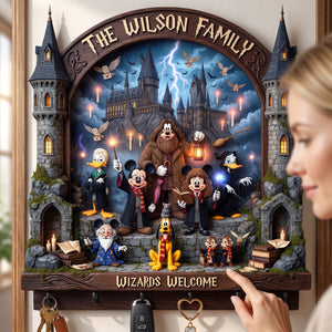 Enchanted Castle Acrylic Key Hanger – Personalized Gifts For Family 03naqn040826