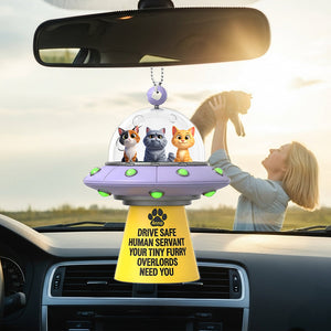 UFO Furry Overlords Car Ornament - Personalized Christmas Gifts For Cat Lovers 06tgqn280725-Homacus