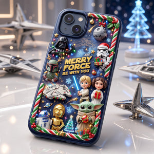 Merry Galactic Force Christmas Phone Case - Personalized Christmas Gifts 02palu201026