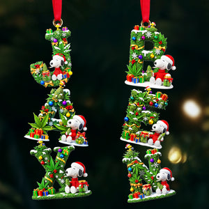 Chilling Time Alphabet Ornament - Personalized Gift For Stoners 03TOLU251025