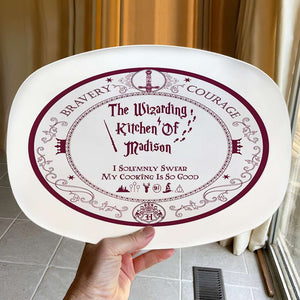 Personalized Gifts For Fans Plate, Wizarding Kitchen 01KADT090724-Homacus