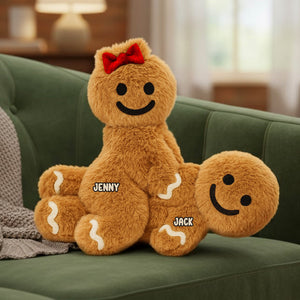 Funny Gingerbread Couple Pillow Personalized Gifts For Couple 04natn141125