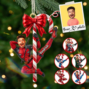 Custom Photo Funny Hero Ornament - Personalized Gifts For Christmas 04NAMG280825