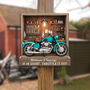 Motorcycle Garage Wood Sign - Personalized Gifts For Biker 04OHTN170625