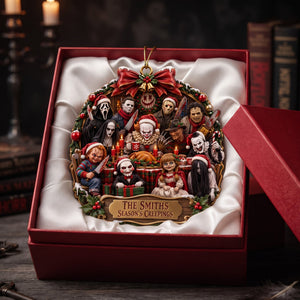 Midnight Slashers Merry Christmas Acrylic Ornament - Personalized Christmas Gifts For Horror Lovers 04halu210826