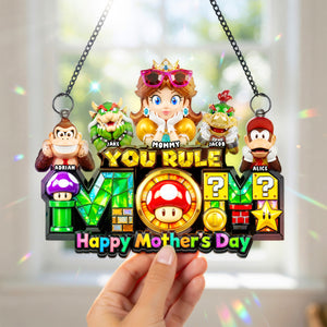 You Rule Mom - Personalized Mother's Day Suncatcher Ornament 02HUDH160426