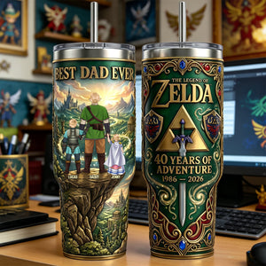 Legendary Adventure Dad 40oz Tumbler - Personalized Gifts For Father's Day Tumbler 021NATN050326HG
