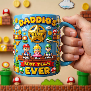 Retro Gamer Dad Coffee Accent Mug - Personalized Gift For Dads 04PADH150526