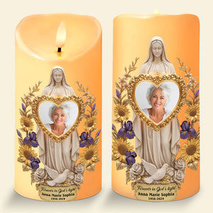 Memorial Remembrance LED Candle - Custom Photo Gifts For Heaven 02paqn080925