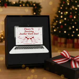 Cheers Coworker Acrylic Christmas Ornament - Personalized Gifts For Coworkers 02nata101125