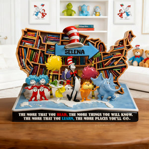 Reading Acrylic Plaque - Personalized Gifts For Book Lover Plaque 04PALU060226