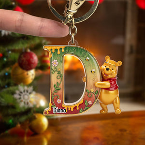 Festive Letter Keychain With Honey Jar – Custom Gift For Cartoon Fans 01napu190625