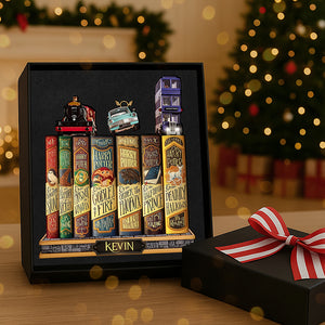 Books Collection Acrylic Christmas Ornament - Personalized Gifts For Book Lovers 02kita031125