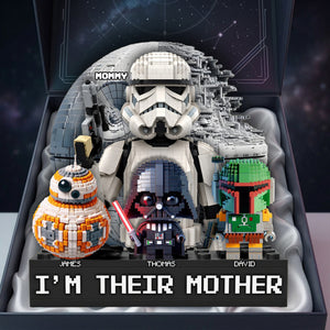 Space Theme Mom And Kids Acrylic Plaque - Personalized Gifts For Mother's Day Plaque 03OHLU080426