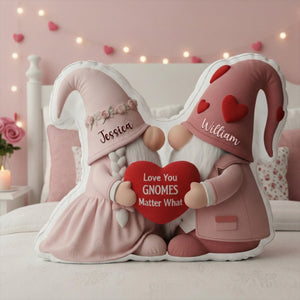 Sweet Gnome Romance Couples Pillow - Personalized Gifts For Couples 07HYLU261125