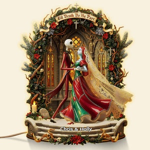 Gothic Dancing Couple Acrylic Light Box, Personalized Gifts For Couple 03pata031125