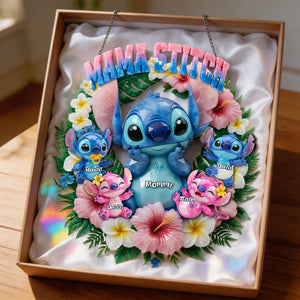 Mama & Her Tiny Chaos Crew Suncatcher - Personalized Gift For Mom 01TYLU130326