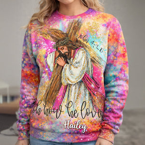 Jesus Carrying The Cross 3D Shirt – Personalized Gifts For Christians 02huqn300126