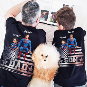 Proud Dad & Kid Shirt - Personalized Gifts For Dads 04qhqn300426