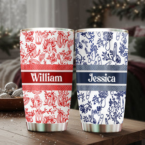 Playful Pattern Tumbler - Personalized Gifts For Couples 02LALU281025
