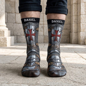 Faux Knight Templar Socks, Personalized Gifts 06qhdt170926