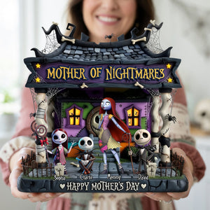 Spooky Mom And Kids Acrylic Plaque - Personalized Gifts For Mother's Day Plaque 01OHLU150426