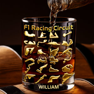 Racing Circuit Round Glass - Personalized Gifts For Racing Lovers 06NALU131225