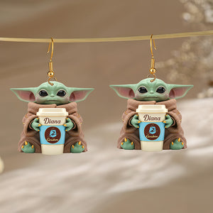 Baby Alien Acrylic Earrings – Personalized Gifts For Coffee Lovers 02naqn120725