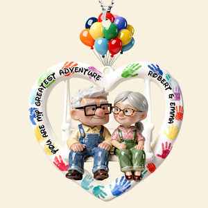 Old Couple Car Ornament Personalized Gifts For Couple 03TODT020226