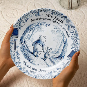 Teacher Appreciation Round Plate - Personalized Gifts For Teachers 02naqn181225