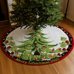 Funny Family Christmas Personalized Quilted Tree Skirt 03TGDT250925
