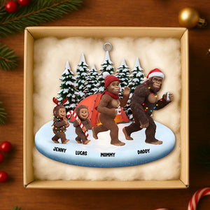 Sasquatch Family Christmas Ornament Personalized Gifts For Family 02natn291025 - Ornament - GoDuckee