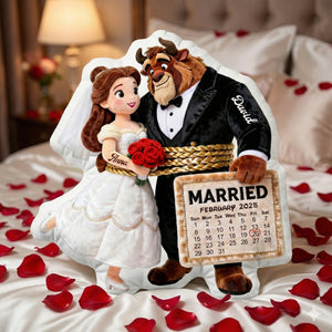 Married Couple Shaped Pillow - Personalized Anniversary Gifts For Couples 02NALU091225