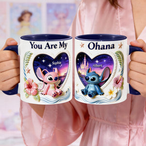 Set Of 2 Coffee Mugs - Little Blue Love - Personalized Coffee Mug Set 05PGQN030226