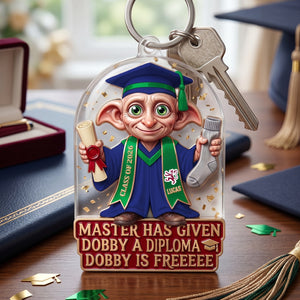 Master Has Given Me A Degree - Celebrate Graduation Keychain - Personalized Gifts For Graduates 02hutn150526