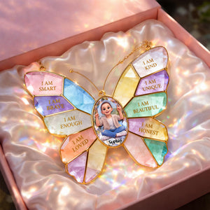 Daily Affirmation Kid Suncatcher Ornament Custom Photo Gifts For Kids 04NALU280226