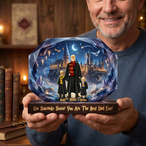 Enchanted Dad And Kids Acrylic Plaque - Personalized Gifts For Dads 02NADH190526