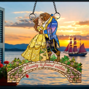 Romantic Couple Suncatcher Ornament - Personalized Gifts For Couple 04kiqn281125