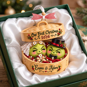 Our First Christmas Dumpling Couple Ornament - Personalized Gifts For Couple 05TOTN191026