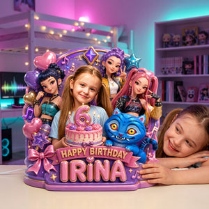 Lovely Birthday Crystal-style Stage Acrylic Light Box - Custom Photo Gift For Kids 02nata300726