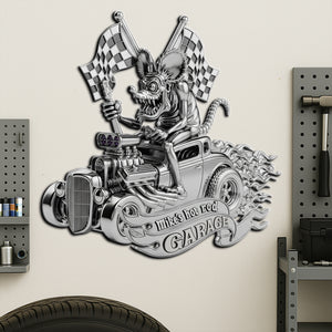 Hot Rod Holiday Metal Sign – Personalized Garage Gifts For Hot Rod Lover 03qhlu180625