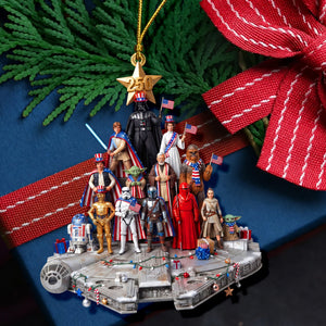 Patriotic Universe Squad Side Ornament - Personalized Gifts For Patriot Christmas Ornament 05TYQN240826