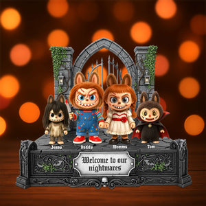 Creepy Family Halloween Acrylic Plaque Personalized Gifts For Fans 02NATN050825