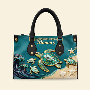 Turtle Mom Leather Bag - Personalized Mothers Day Gifts 01NADT230226