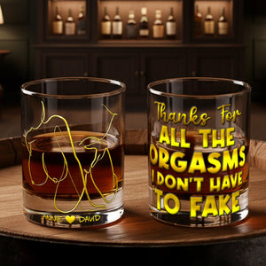 Playful Couple Round Glass - Personalized Gifts For Couples 04NALU031225
