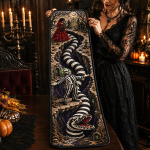 Creepy Sandworm Table Runner - Personalized Gift For Horror Lovers 06HADT180826