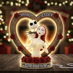 Spooky Couple Light Box - Personalized Gifts For Couple Christmas Acrylic Light Box 03OHLU031125